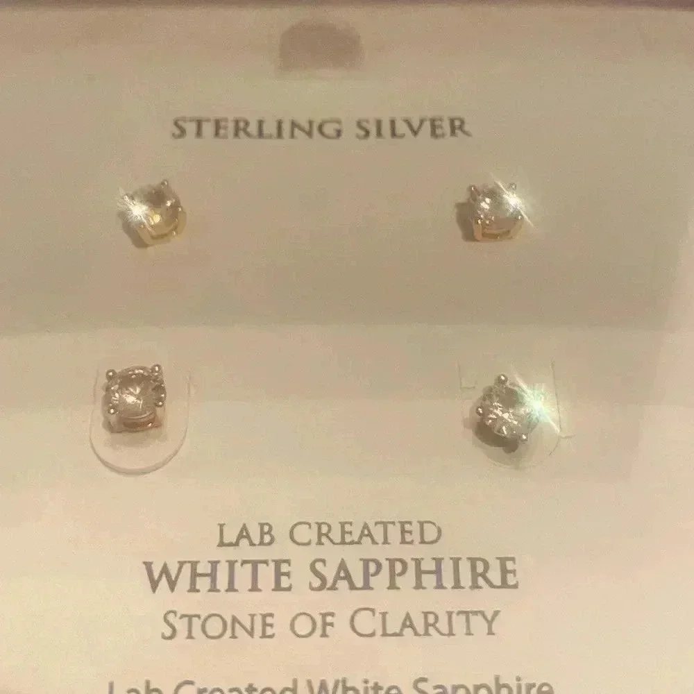 R.H. Macy & Co. Lab Created White Sapphire 18k Gold over Sterling Silver